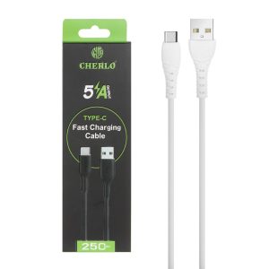 کابل شارژ فست پاوربانک CHERLO Type-C مدل CH-SM10 - سفید - SMO
