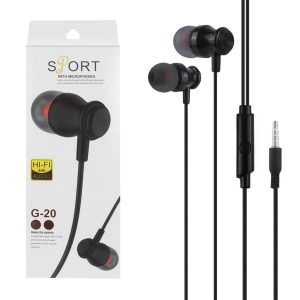 هندزفری با سیم Sport مدل G-20 - مشکی - DST